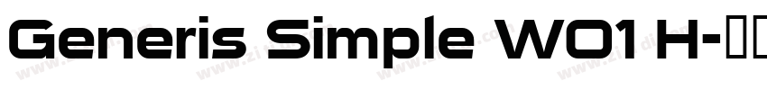 Generis Simple W01 H字体转换
